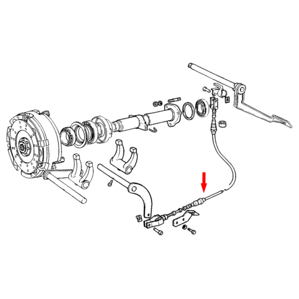 Cablu ambreiaj Fiat L=460 mm